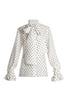 Loewe White & Black Polka Dot Blouse