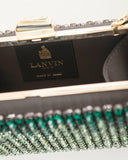 Lanvin Minaudière Clutch with Ombré Green Graduating Crystals