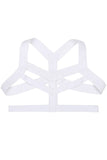 Vintage White Elastic Cross Harness Top