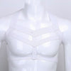 Vintage White Elastic Cross Harness Top