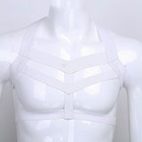 Vintage White Elastic Cross Harness Top