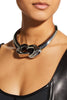 Alexander McQueen Silver Oversize Double Knot Choker Necklace