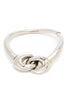 Alexander McQueen Silver Oversize Double Knot Choker Necklace