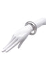 Alexander McQueen Silver Smooth Minimalist "Elsa Peretti" Bangle Bracelet