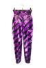 Alexandre Vauthier Purple and Black Stripe Shine Lurex High-Waisted Pants FW2020