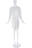 Ann-Sofie Back Oversize White Button-Up Shirt Dress