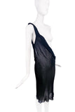 Ann Demeulemeester Black Polka Dot Sheer Twister One Shoulder Dress