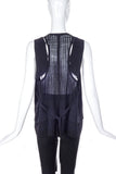 Ann Demeulemeester Black Waistcoat with Sheer Gauze Back Details