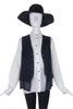 Ann Demeulemeester Black Waistcoat with Sheer Gauze Back Details