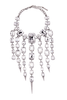 Area NYC Crystal Fringe Huge Spike Necklace