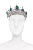 Armen Ra Vintage Silver Emerald Green Customized Tiara