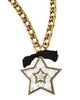 Lanvin Crystal and Lucite Star Necklace / Broach