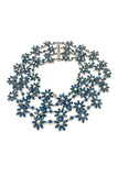 Balenciaga Blue Floral Crystal Multi Strand Necklace Fall 2008 by Nicolas Ghesquière