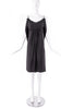 Balenciaga Black Plunging Drape Dress with Corset
