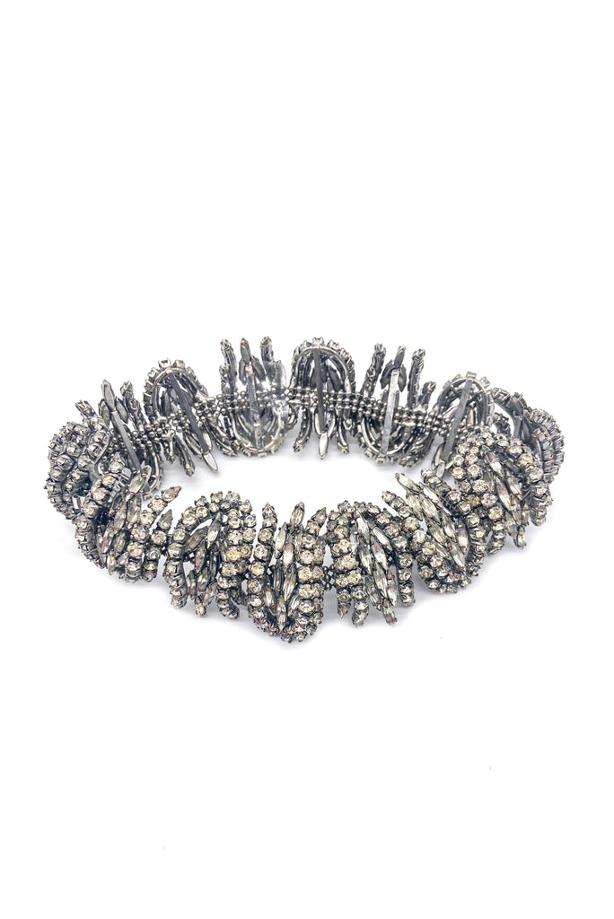 Balenciaga Spiked Half Moon Crystal Choker Necklace Runway Fall 2008 by Nicolas Ghesquière