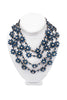 Balenciaga Blue Floral Crystal Multi Strand Necklace Fall 2008 by Nicolas Ghesquière