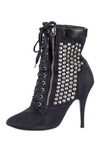 Balmain Studded Zipper Leather Runway Boots