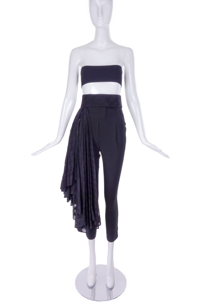 Boudicca Black "Tartan" Side Bustle Belt SS2007