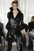 Boudicca Black Shine "Trash Bag" Shirt Blouse with Sculptural Balloon Sleeve FW2005