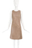 Brunello Cucinelli Tan Leather Shift Dress