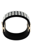 Chanel Black Resin Pearl "CC" Logo Cuff Bracelet