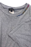 Comme des Garçons Homme Grey T-Shirt with Multicolor Stripe at Neck