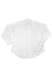 Comme des Garçons White Utilitarian Oversized Shirt with Multiple Pockets