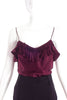 John Galliano Burgundy Ruffle Camisole Top