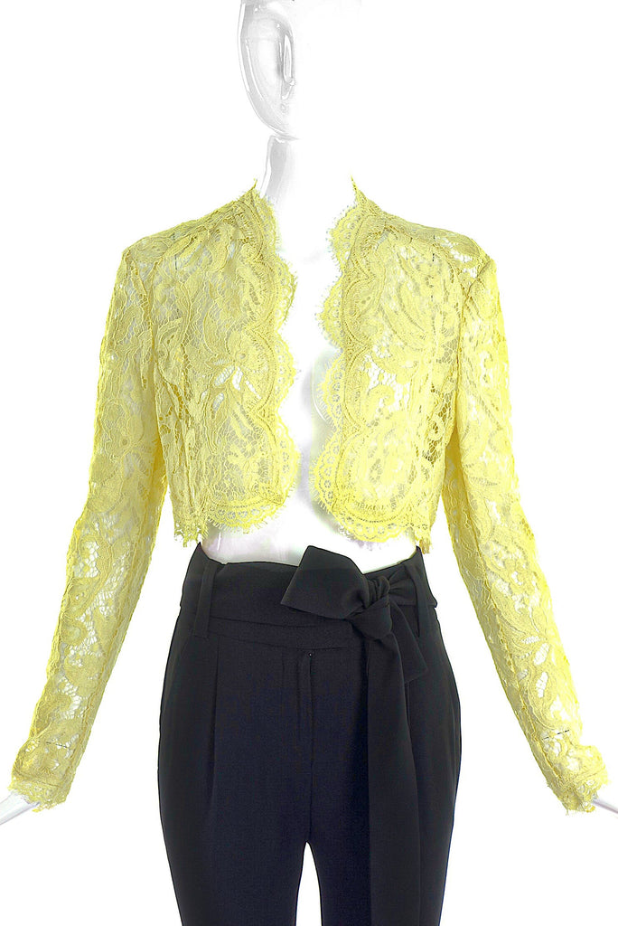 Emilio Pucci Yellow Lace Bolero - BOUTIQUE PURCHASE PRICE