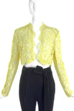 Emilio Pucci Yellow Lace Bolero - BOUTIQUE PURCHASE PRICE