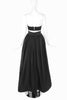 Bill Blass Black Taffeta Full Evening Skirt with Flower Detail