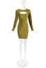 Norma Kamali Golden Yellow Velvet Mini Dress - BOUTIQUE PURCHASE PRICE