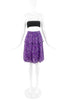 Yves Saint Laurent Purple Floral Chiffon Skirt and Top Set SS2007