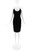 Thierry Mugler Black Velvet Horn Bodice Cocktail Dress