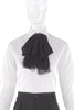 Saint Laurent Paris by Hedi Slimane Black Chiffon Jabot