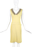 Miu Miu Yellow Top and Skirt Set with Embellishment SS2004 - BOUTIQUE PURCHASE PRICE