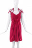 Vionnet Red Grecian Drape Multi Strap Harness Dress - BOUTIQUE PURCHASE PRICE