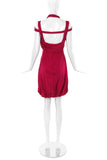 Vionnet Red Grecian Drape Multi Strap Harness Dress - BOUTIQUE PURCHASE PRICE