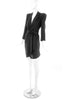 Donna Karan Black Jersey Tuxedo Jacket Wrap Mini Dress