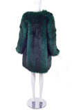 Dries Van Noten Emerald Green Faux Fur Coat