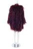 Vintage Burgundy Maroon Ostrich Feather Jacket