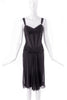 Vicky Tiel Black Chiffon Ruched Corset Pretty Woman Cocktail Dress - BOUTIQUE PURCHASE PRICE