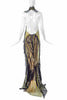 Roberto Cavalli Yellow with Black Tulle "Courtney Love" Dress Gown Spring Summer 2001 Runway