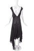 Antonio Berardi Black Chiffon Hankerchief Hem Flamingo Dress