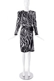 Louis Féraud Black and White Zebra Print Dynasty Dress - BOUTIQUE PURCHASE PRICE