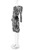 Louis Féraud Black and White Zebra Print Dynasty Dress - BOUTIQUE PURCHASE PRICE