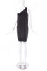 Valentino Night Black One Shoulder Dress with Bead and Sequin Detail