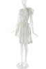 Simone Rocha Rubberized Ivory Lace and Tulle Mini Dress with Detachable Bow