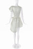 Simone Rocha Rubberized Ivory Lace and Tulle Mini Dress with Detachable Bow