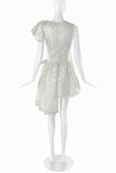 Simone Rocha Rubberized Ivory Lace and Tulle Mini Dress with Detachable Bow